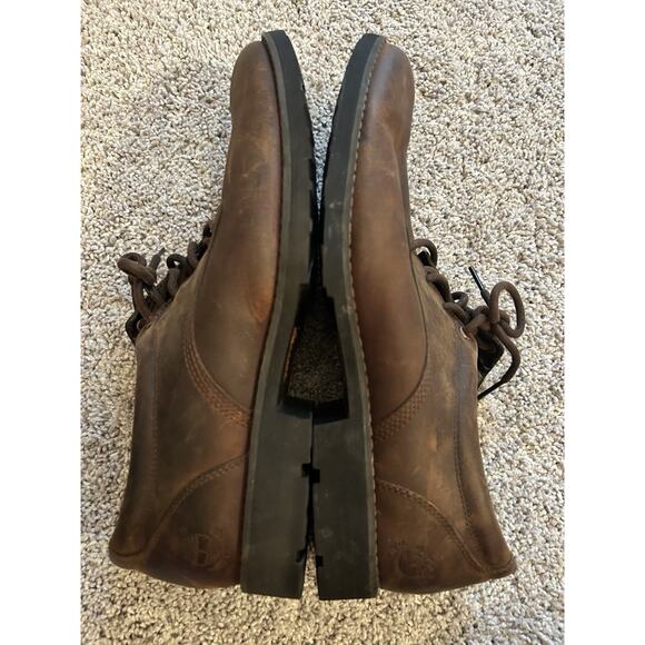 Timberland Brown Leather Casual Dress‎ Shoes Lace Up Oxfords Comfort - Picture 9 of 12